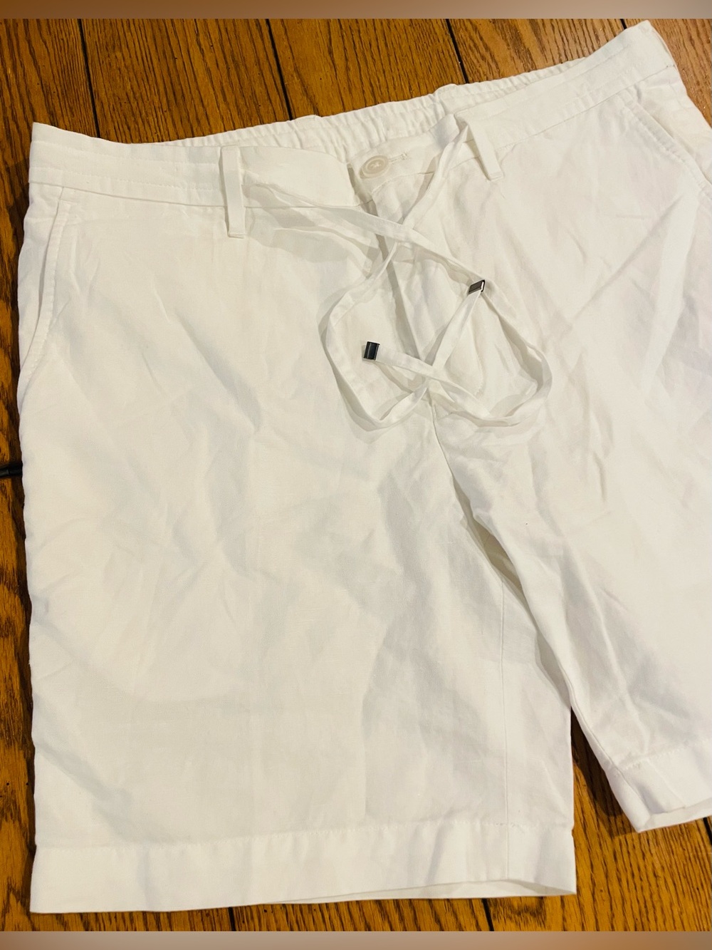Baird McNutt Murano men’s linen blend white short, Alex Fit, 33/inseam 7.5 inch